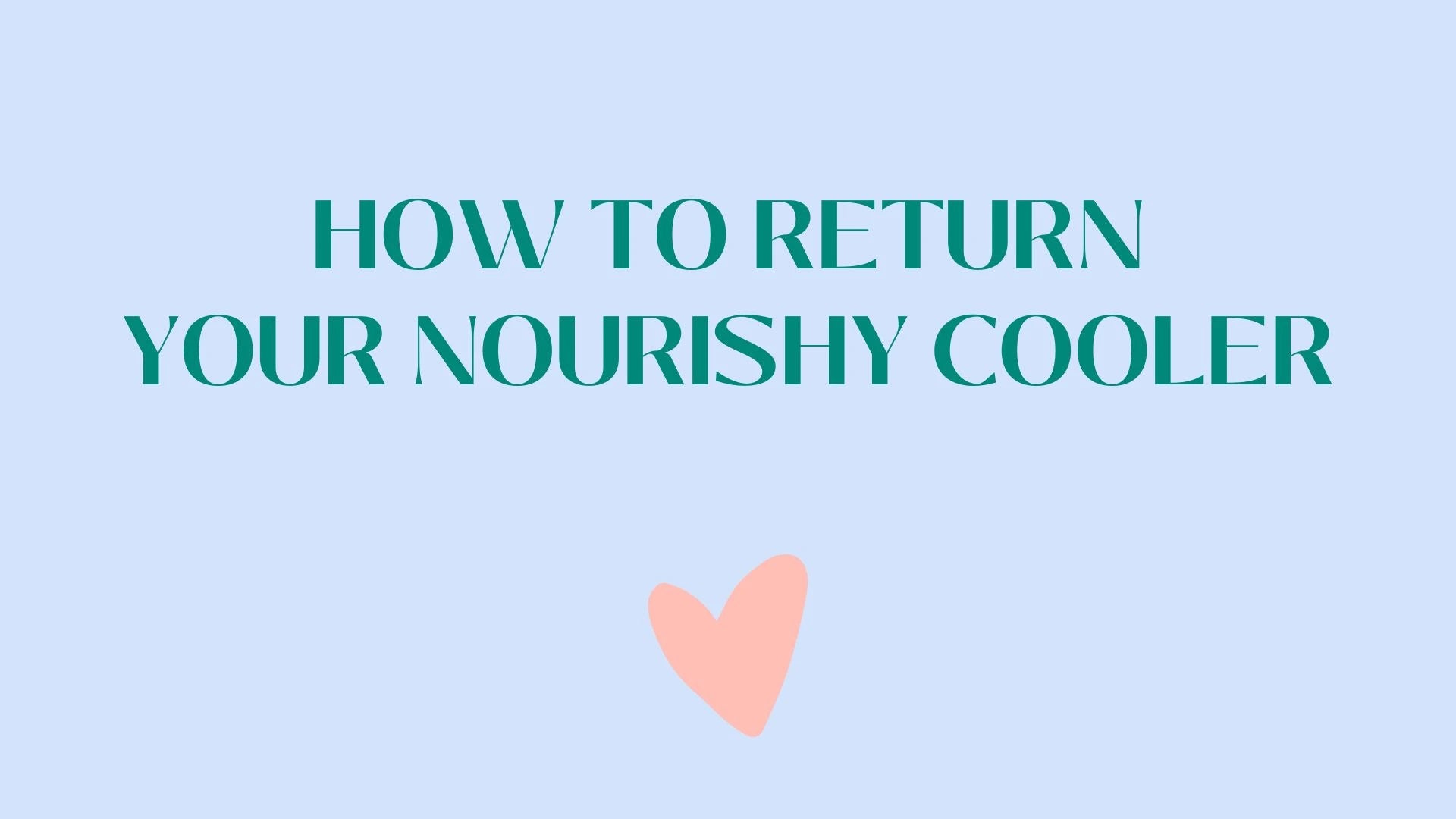Load video: Nourishy How To Pack and Return Your Cooler