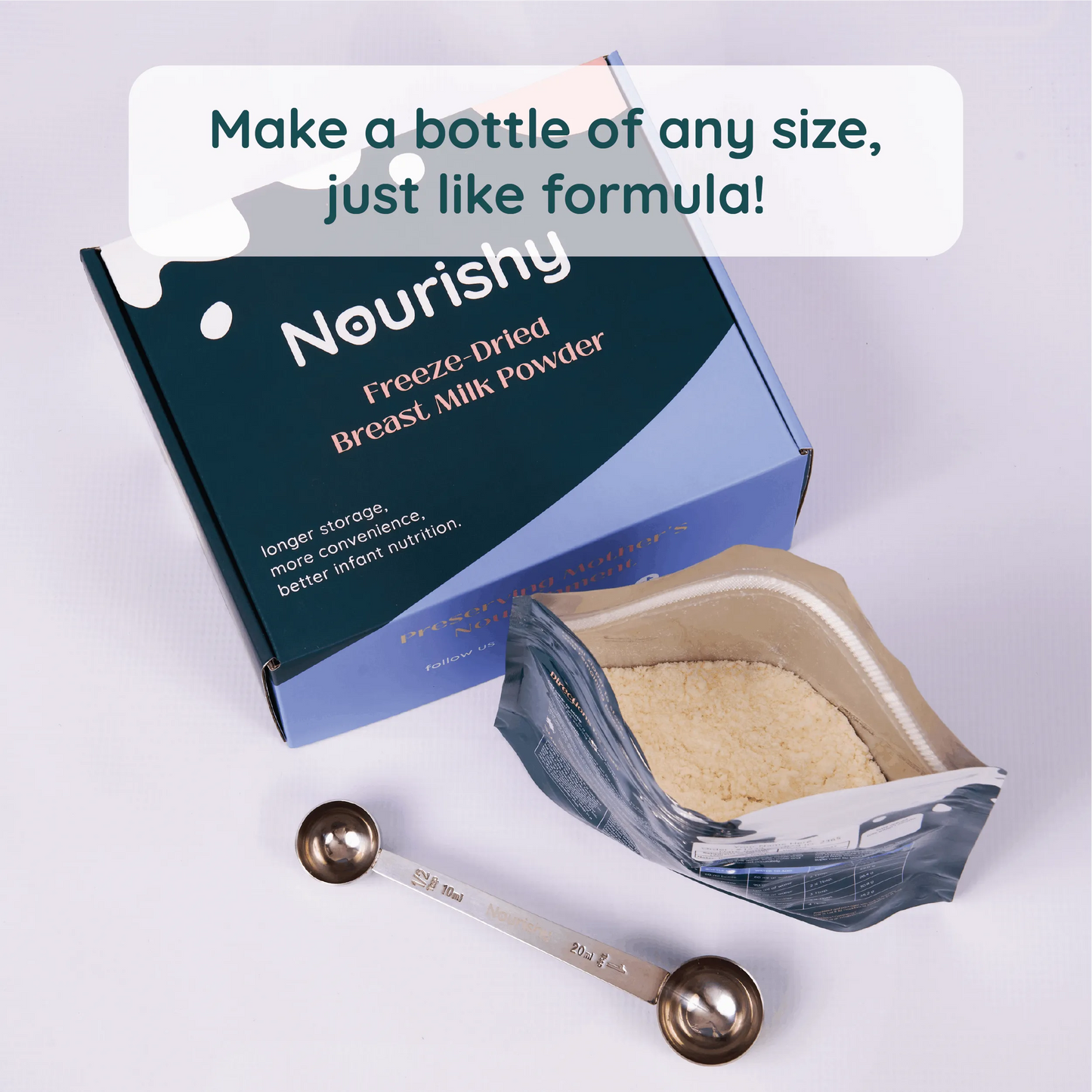 Nourishy Multi-Feed Your Breast Milk Freeze-Dried Into Large Pouches